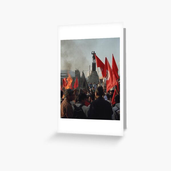Demonstration, Ratna Park, Kathmandu Greeting Card