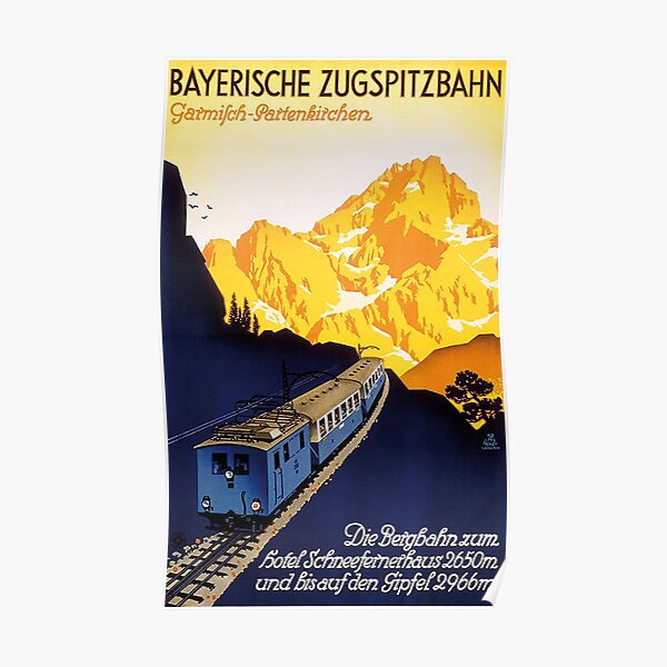 Garmisch Partenkirchen...Bayerische Zugspitzbahn Poster