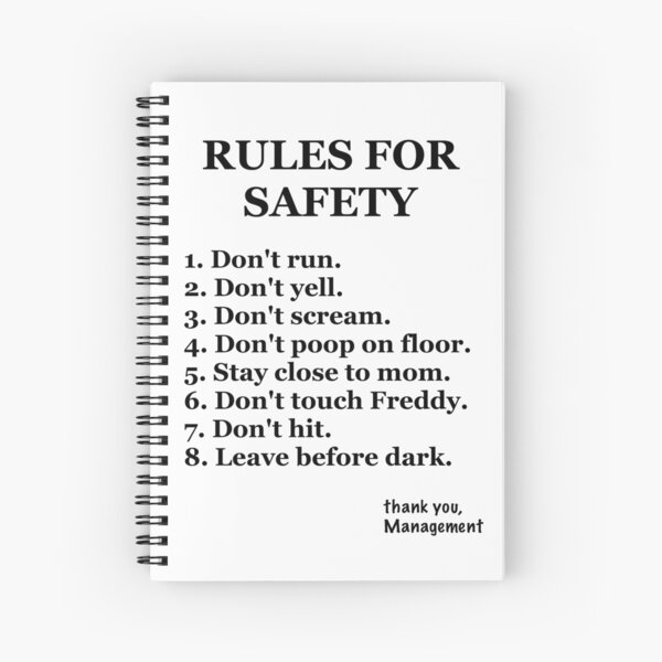 FNaF-Rules Cahier à spirale