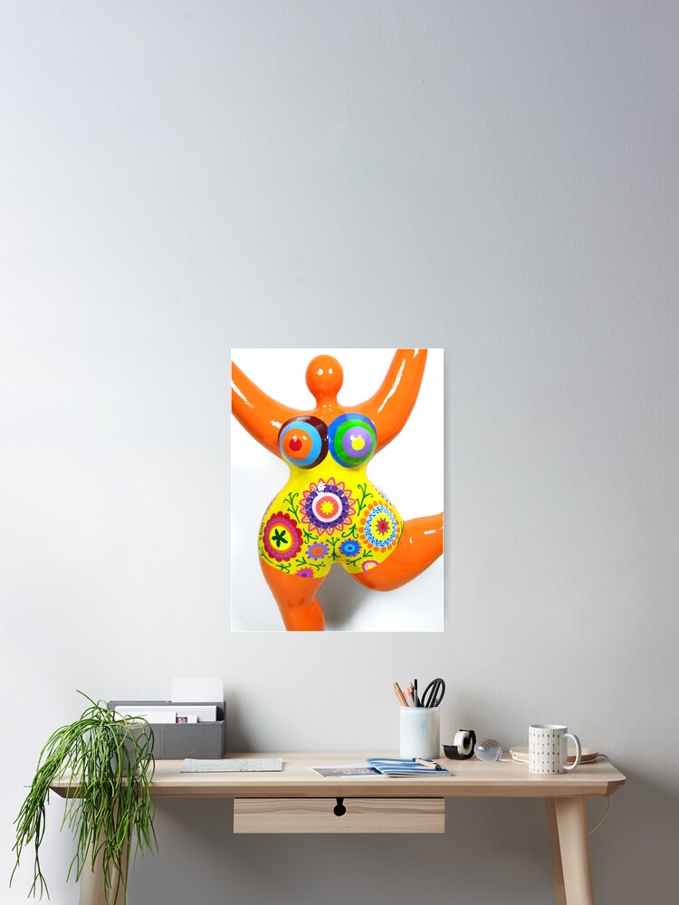 Thumbnail 2 von 3, Poster, Orange Nana Biriney - tribute to Niki de Saint Phalle designt und verkauft von Biriney.