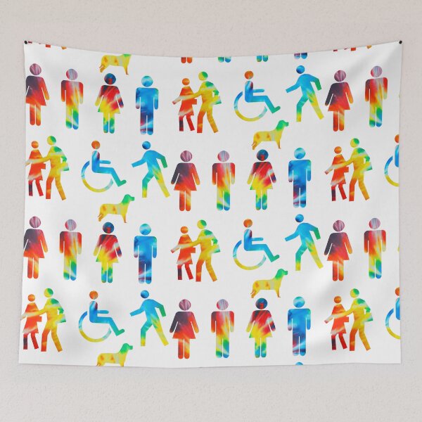 Item preview, Pack silhouettes hippie people designed and sold by AsKartongs.