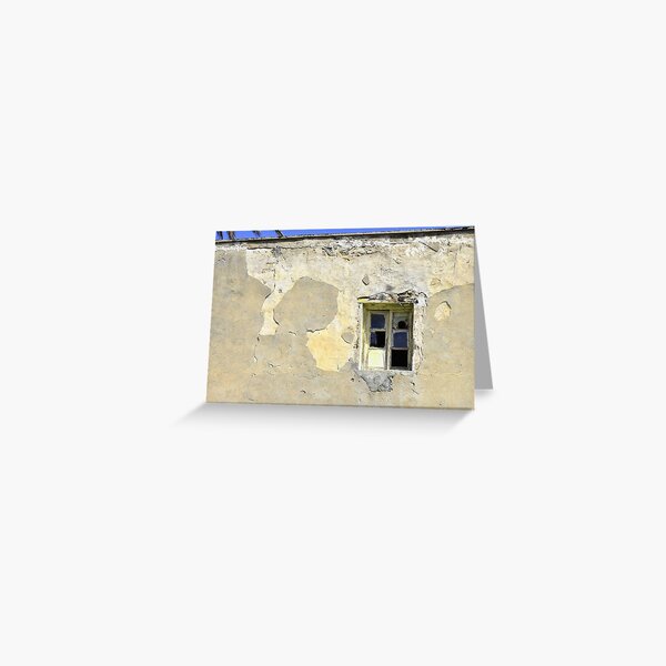 Pafos broken yellow window Greeting Card