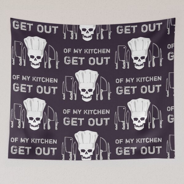 Item preview, Get Out of My Kitchen Funny Sarcastic Chef Cook print designed and sold by doodabobs.