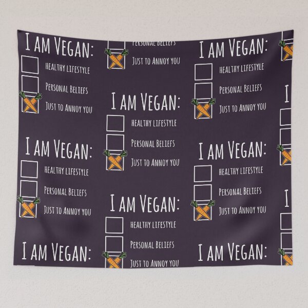Item preview, Funny Vegan product Veganism Lifestyle Humor Sarcasm design designed and sold by doodabobs.