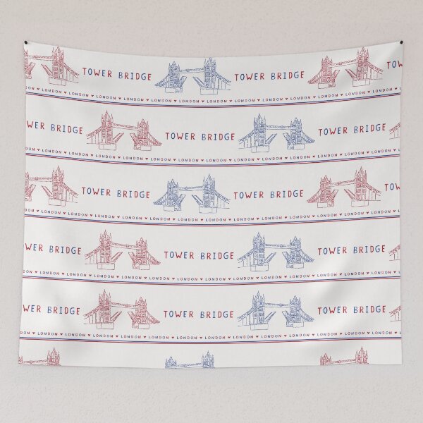 Item preview,  Sketchy London Tower Bridge seamless pattern. designed and sold by Limolida.