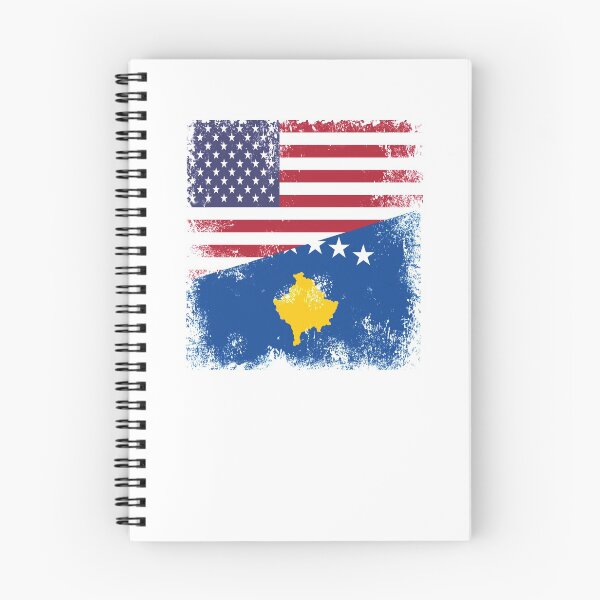 Item preview, Half Kosovar Flag Design | Vintage Kosovo USA Gift designed and sold by melsens.