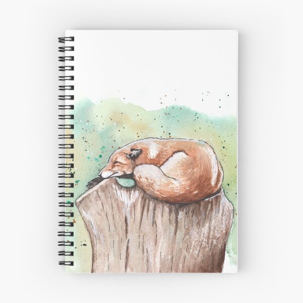 Item preview, Red fox sleeping watercolor painting  designed and sold by Petrún Sigurðardóttir.