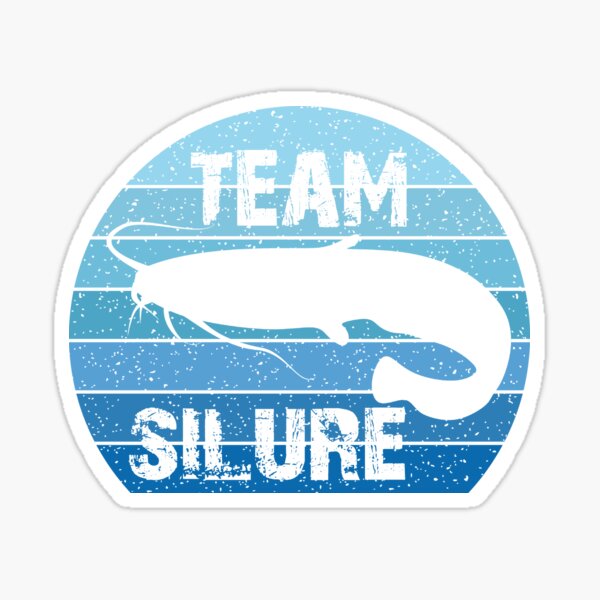 Team Silure, Pêche au chat, Rétro, Vintage Sticker