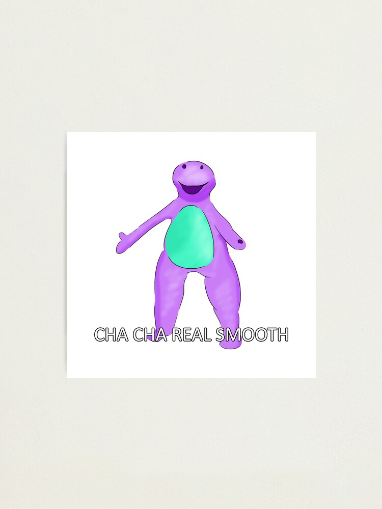 "Barney Cha Cha Real Smooth Meme" Photographic Print by