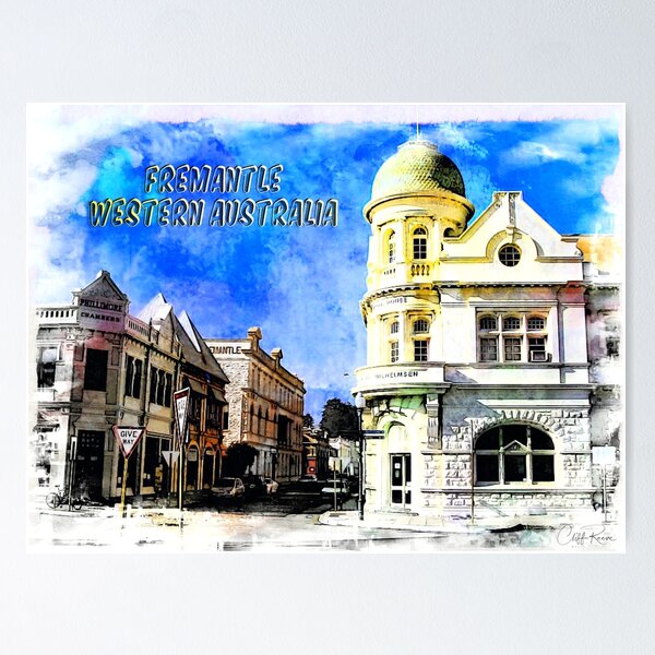 Item preview, Digital Drawing Of Fremantle In Western Australia. WallsOfFameAust designed and sold by WallsOfFameAust.