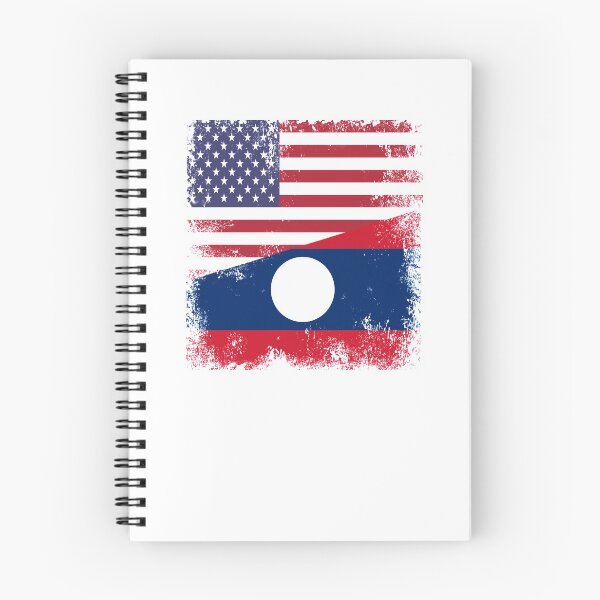 Item preview, Half Laotian Flag Design | Vintage Laos USA Gift designed and sold by melsens.