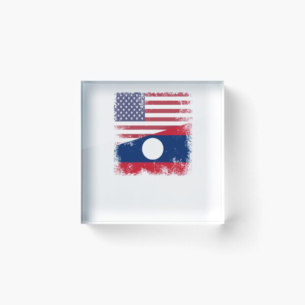 Item preview, Half Laotian Flag Design | Vintage Laos USA Gift designed and sold by melsens.