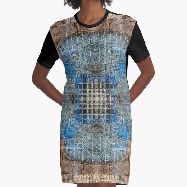 RED BRICKS AND BLUE TARP IN KATHMANDU NEPAL Graphic T-Shirt Dress