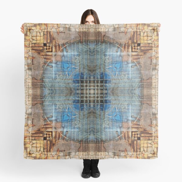 RED BRICKS AND BLUE TARP IN KATHMANDU NEPAL Scarf