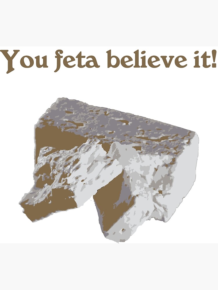 "Feta cheese pun" Canvas Print for Sale by AJDP Redbubble