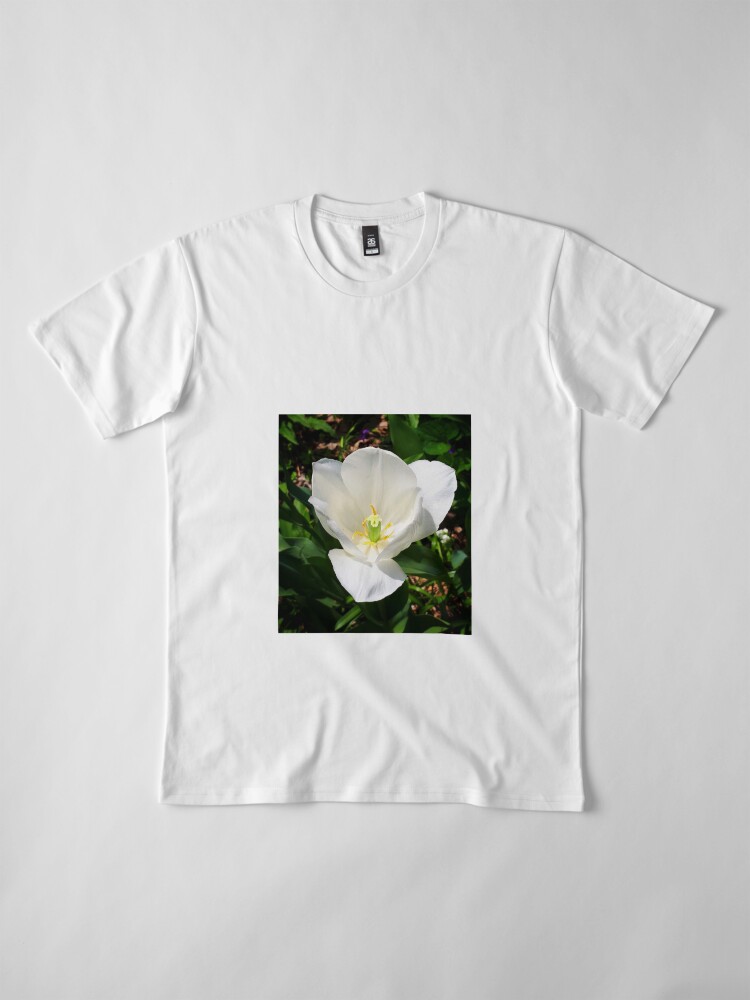 Alternate view of White Tulip Premium T-Shirt