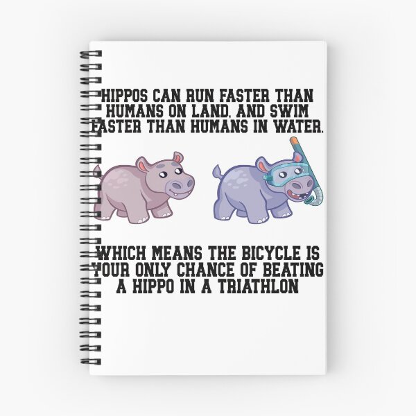 Item preview, Funny Triathlon Saying with Hippo designed and sold by Watersolution.