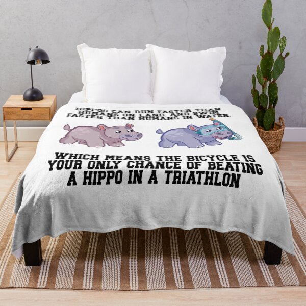 Item preview, Funny Triathlon Saying with Hippo designed and sold by Watersolution.
