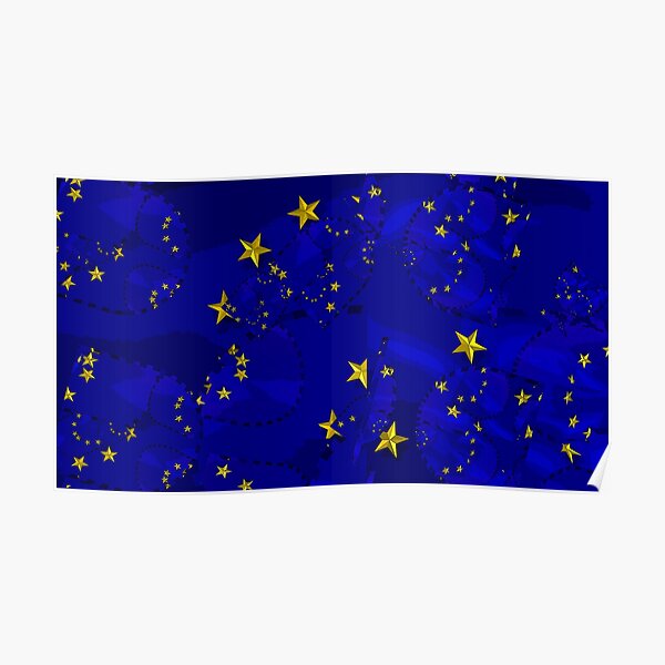Eu Flag pattern Poster