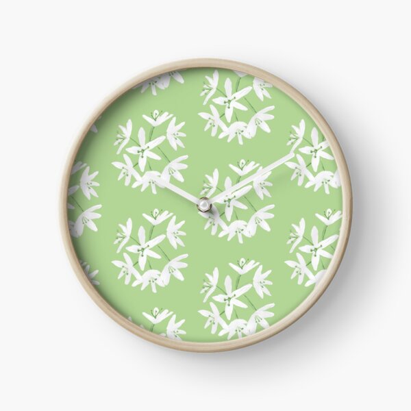 Ramsons flower pattern Clock