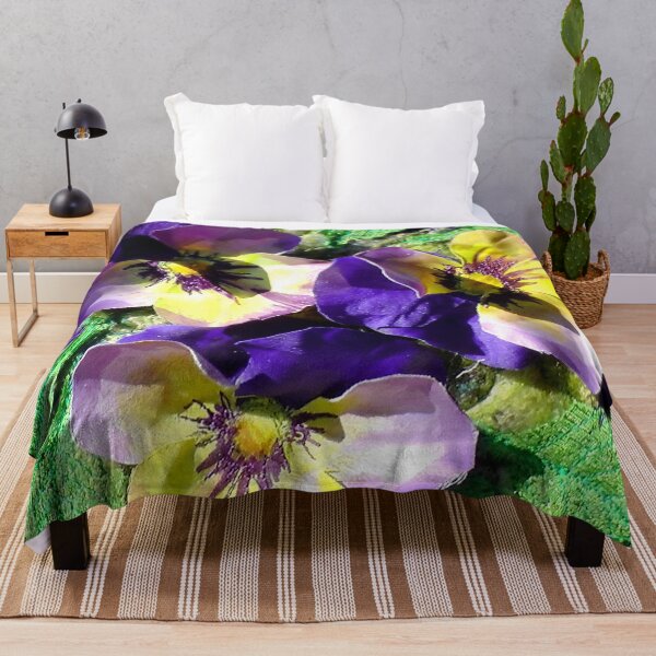 Item preview, Perfect Pansies, Textile art designed and sold by NisaKiley.