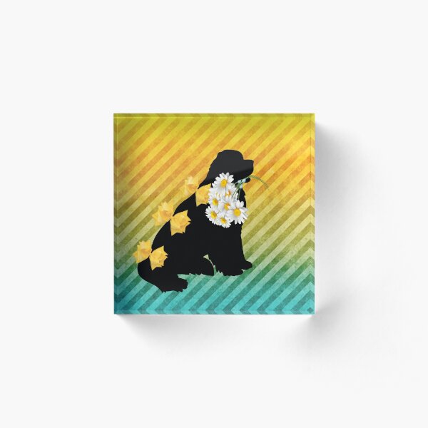 Springtime Newf Acrylic Block