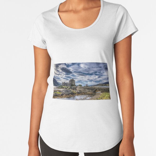 Eilean Donan Schloss Premium Rundhals-Shirt