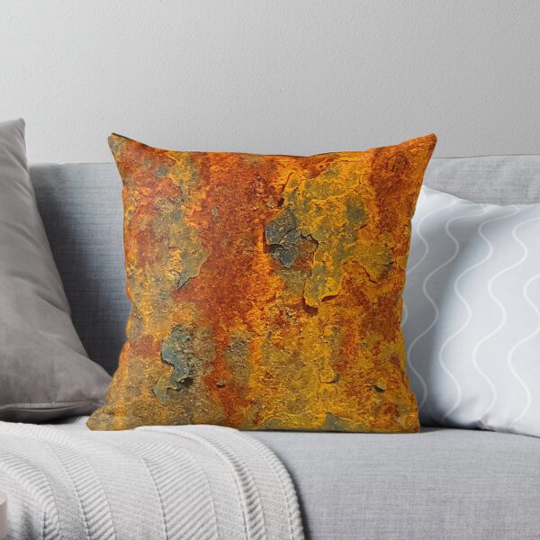 Natures RUST ART Patterns number THREE Throw Pillow
