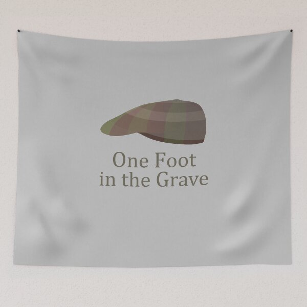 Item preview, One Foot in the Grave Flat Cap design designed and sold by GetItGiftIt.