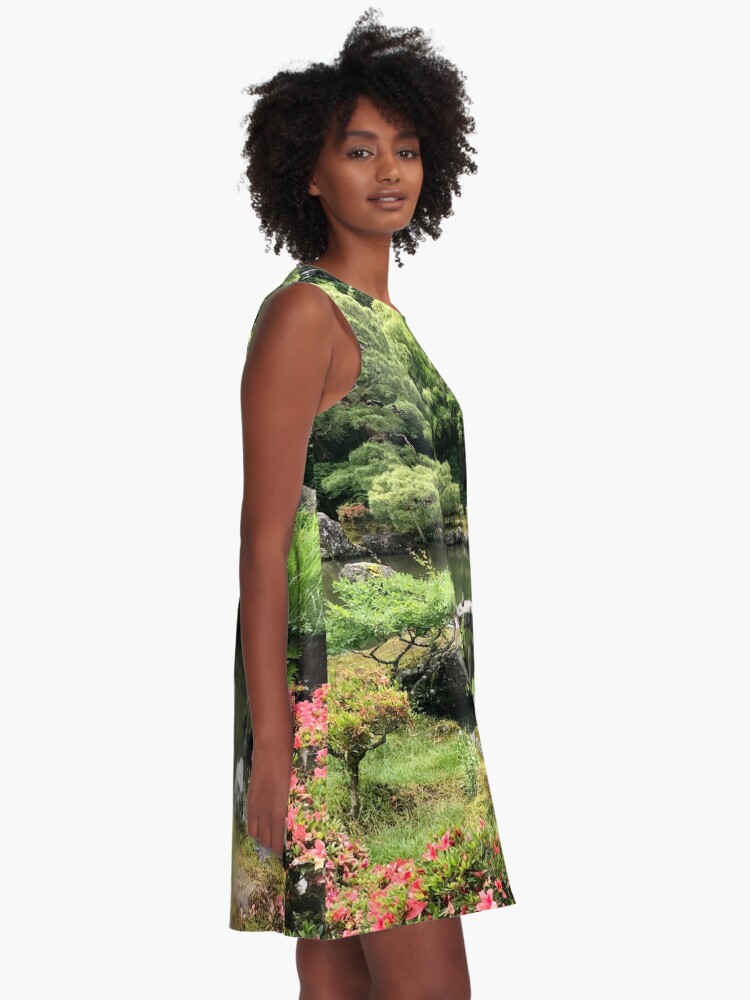 Alternate view of Japanese garden paradise A-Line Dress