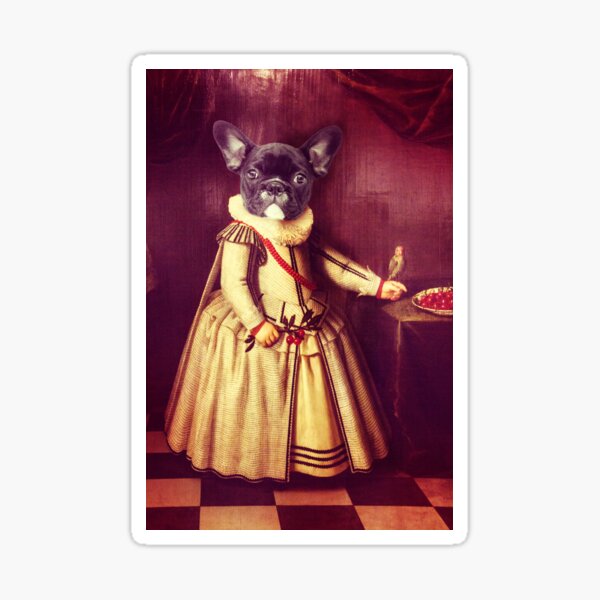 Puppy in a dress - Rubens - The Chouchoukes Sticker