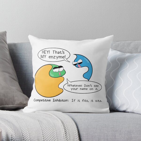 Competitive Inhibitors Throw Pillow