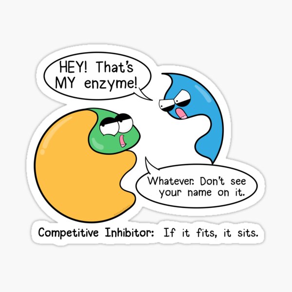 Item preview, Competitive Inhibitors designed and sold by The Amoeba Sisters Official Merch Shop.