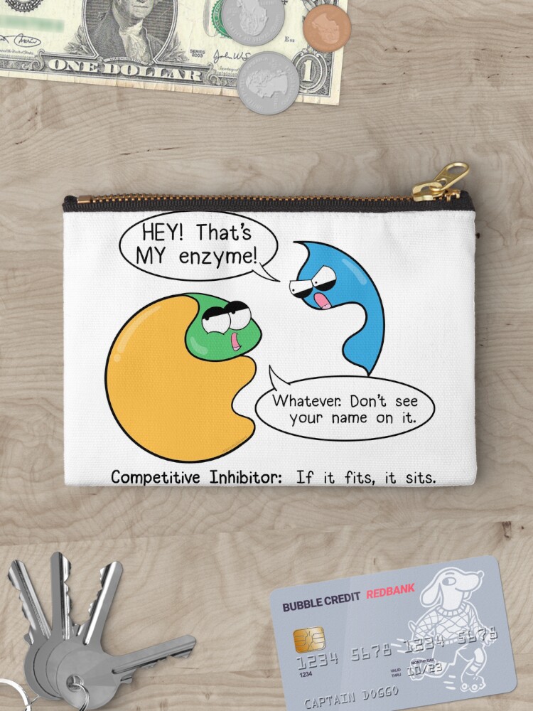 Thumbnail 3 of 4, Zipper Pouch, Competitive Inhibitors designed and sold by amoebasisters.
