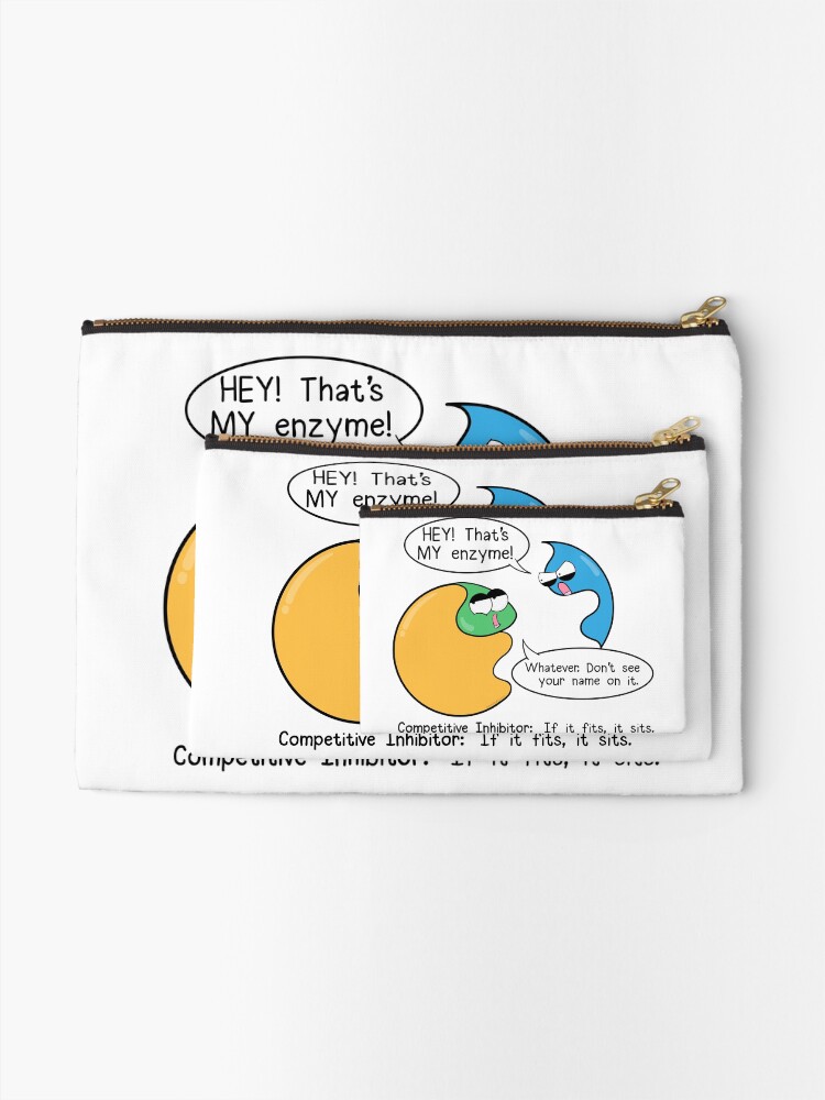 Thumbnail 2 of 4, Zipper Pouch, Competitive Inhibitors designed and sold by amoebasisters.