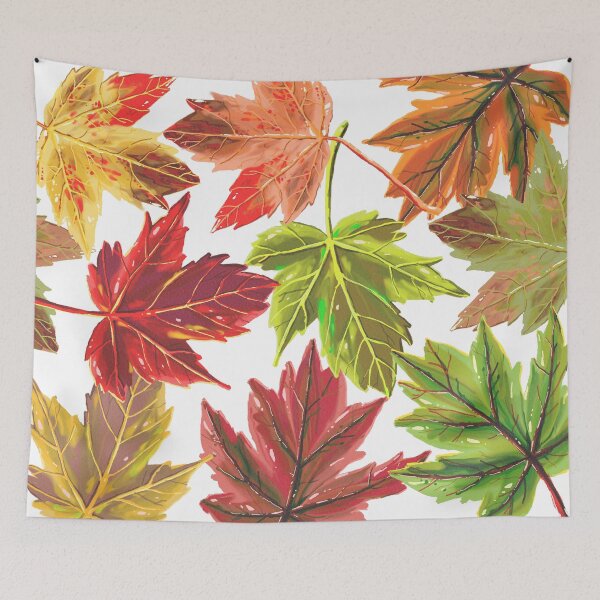 Item preview, Cute Colorful Autumn Fall Green Orange Red Leaves Leaf Tropical Gift  designed and sold by Freid.