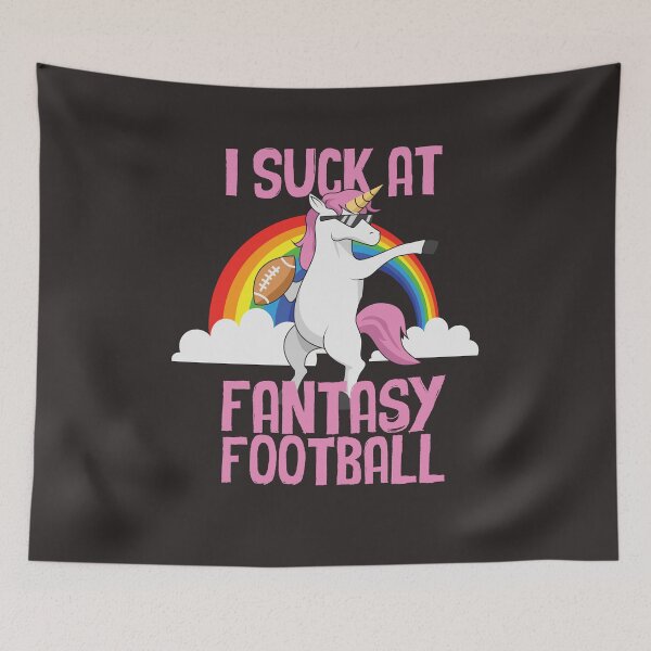 Item preview, I Suck at Fantasy Football Funny Unicorn Sports Looser designed and sold by Hananiah Merch.