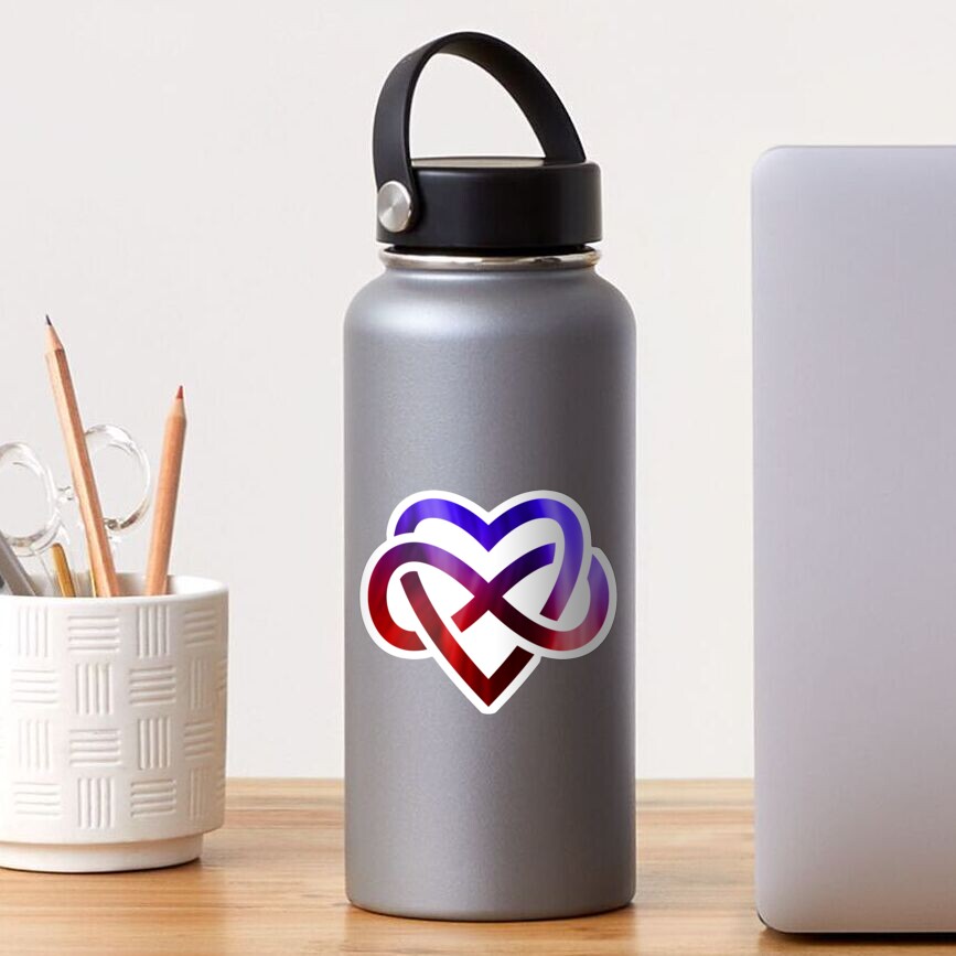 Polyamory Infinity Heart Sticker