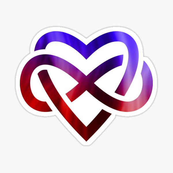 Polyamory Infinity Heart Sticker