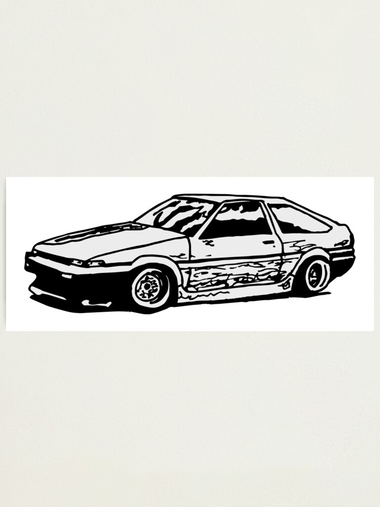 Ae86 Sketch Photographic Print By L13psna Redbubble