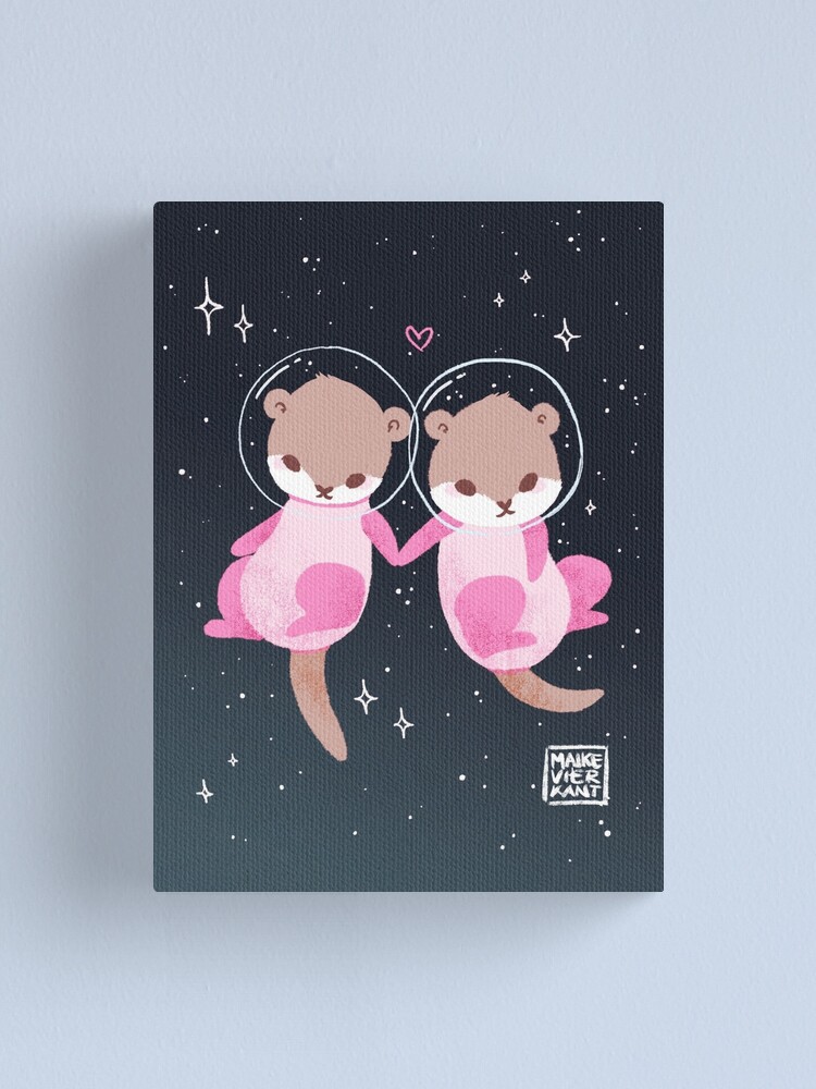 Alternate view of Space Otters Canvas Print