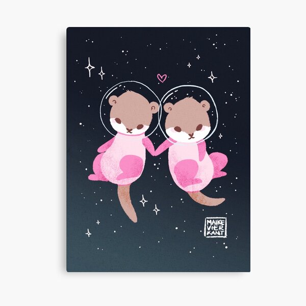 Weltraumotter / Space Otter Leinwanddruck