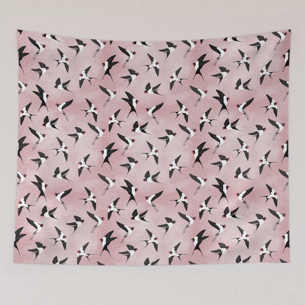 Item preview, Swallows in the sky -Pink - Big scale designed and sold by pakanta.