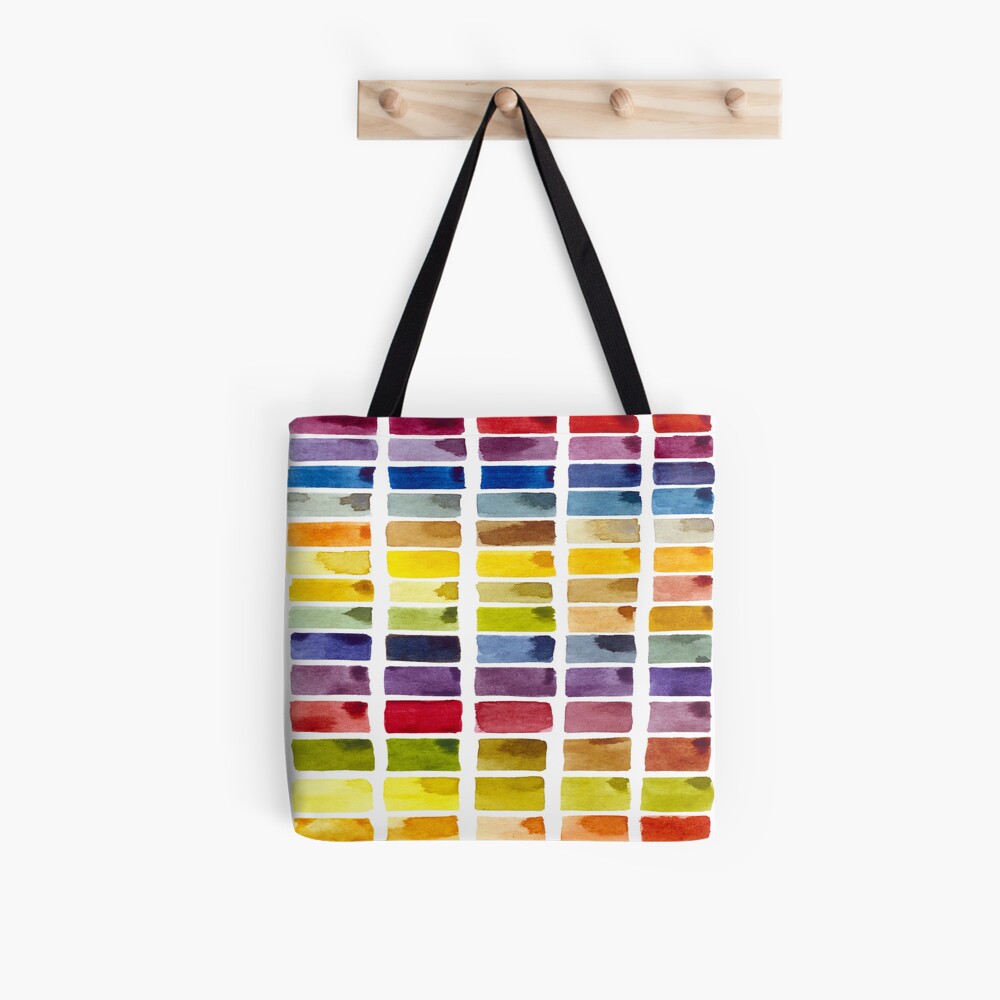 Rainbow Color Block Tote Bag