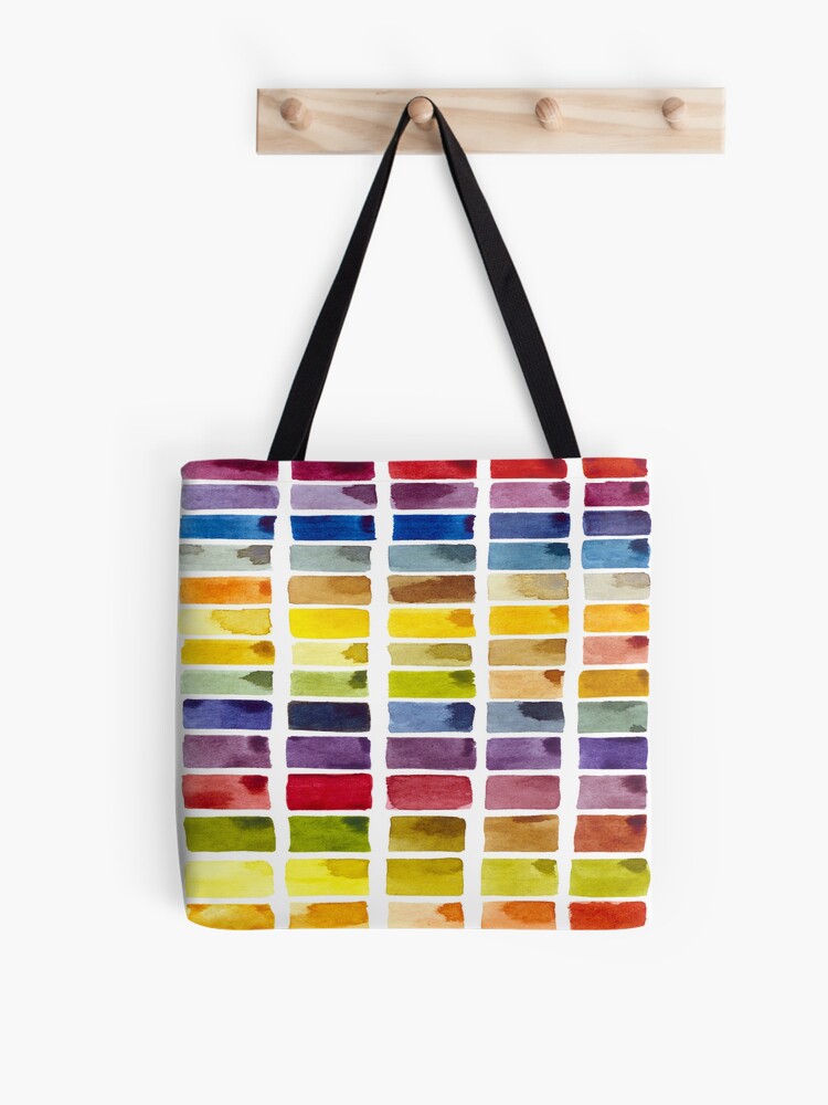 Tote Bag, Rainbow Color Block designed and sold by Virginia Skinner