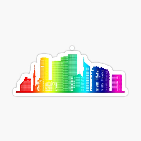 jerusalem skyline with gay pride colors