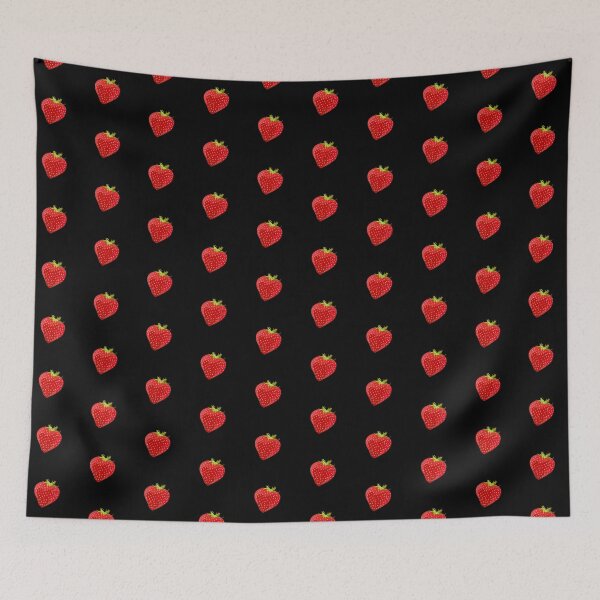 Item preview, Strawberry field in black designed and sold by EmmeBi-graphic.