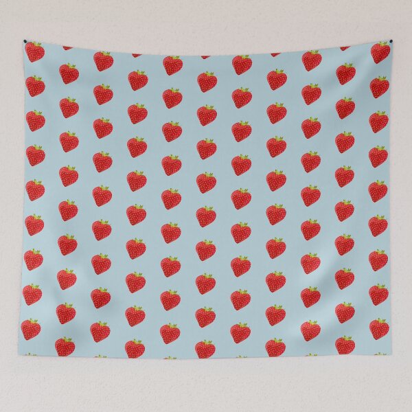 Item preview, Strawberry Field in powder blue designed and sold by EmmeBi-graphic.