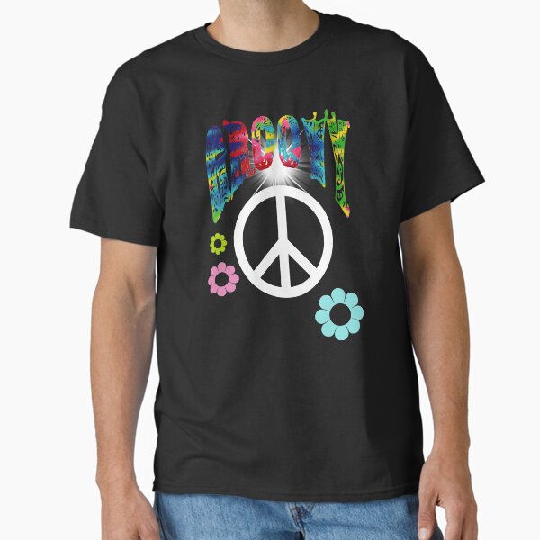 Item preview, Groovy | Retro 70's Hippie Tie Dye Peace Sign | Dark Apparel designed and sold by PureCreations.