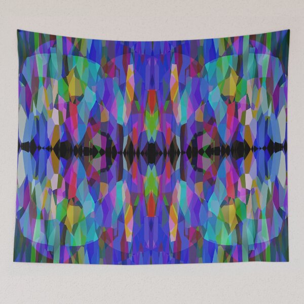 Item preview, Multi Colored Blue Reflection Geometric Abstract designed and sold by Ruth Palmer.